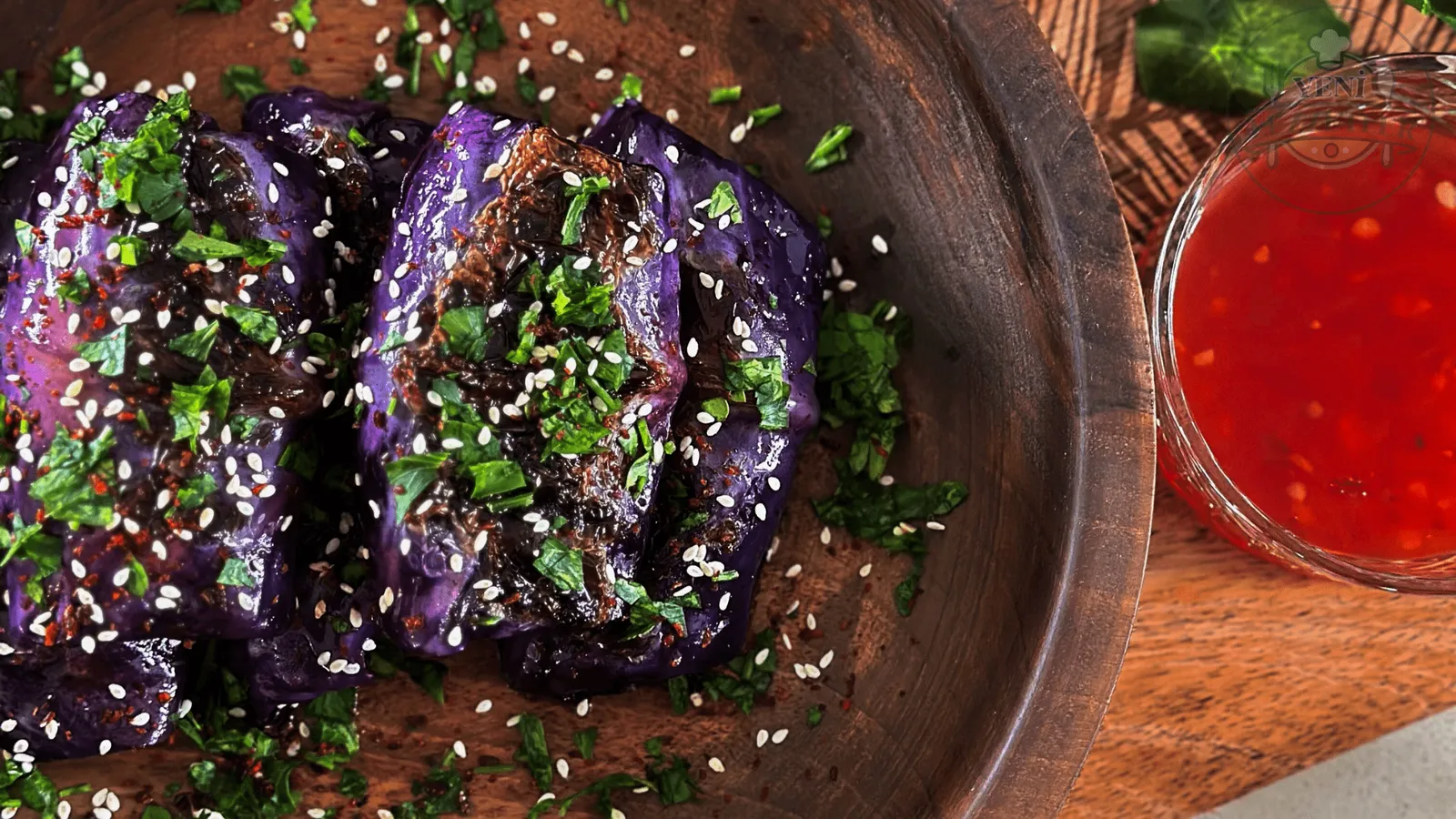 Glutensiz Mor Lahana Dolması